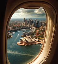 windows airplane view